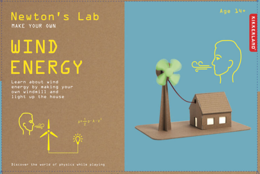 Photo of the retail box cover for Newton’s Lab Wind Energy Kit.