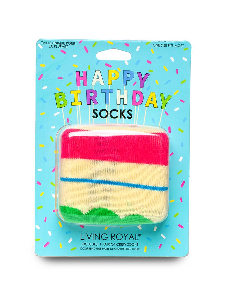 Birthday 3D Packaged Crew Socks