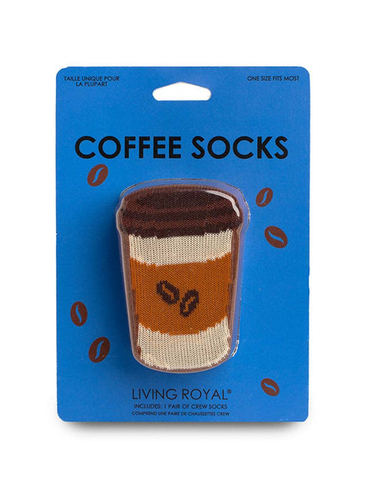 Coffee 3D Packaged Crew Socks