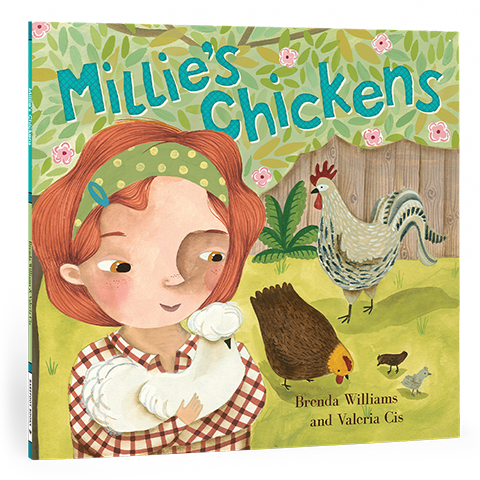 “Millie’s Chickens” kids book cover.