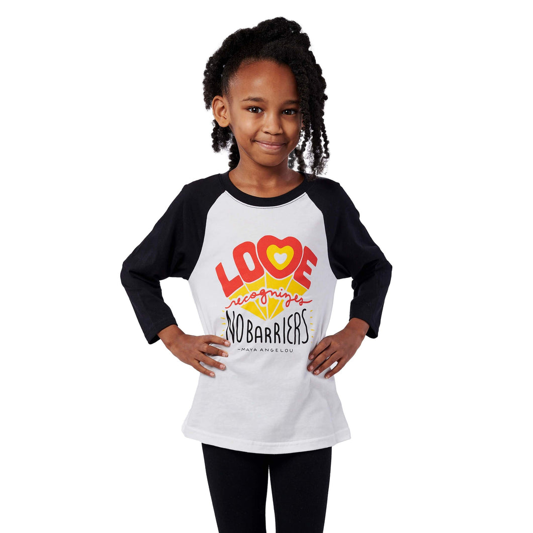 Child modeling Maya Angelou Poet & Author T-shirt.