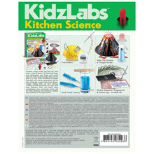 Load image into Gallery viewer, Back view of the Volcano Making Kit box packaging, showing materials included.
