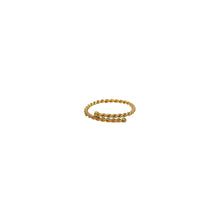Load image into Gallery viewer, Image of the gold Twisted Stacking Ring, on a white background.
