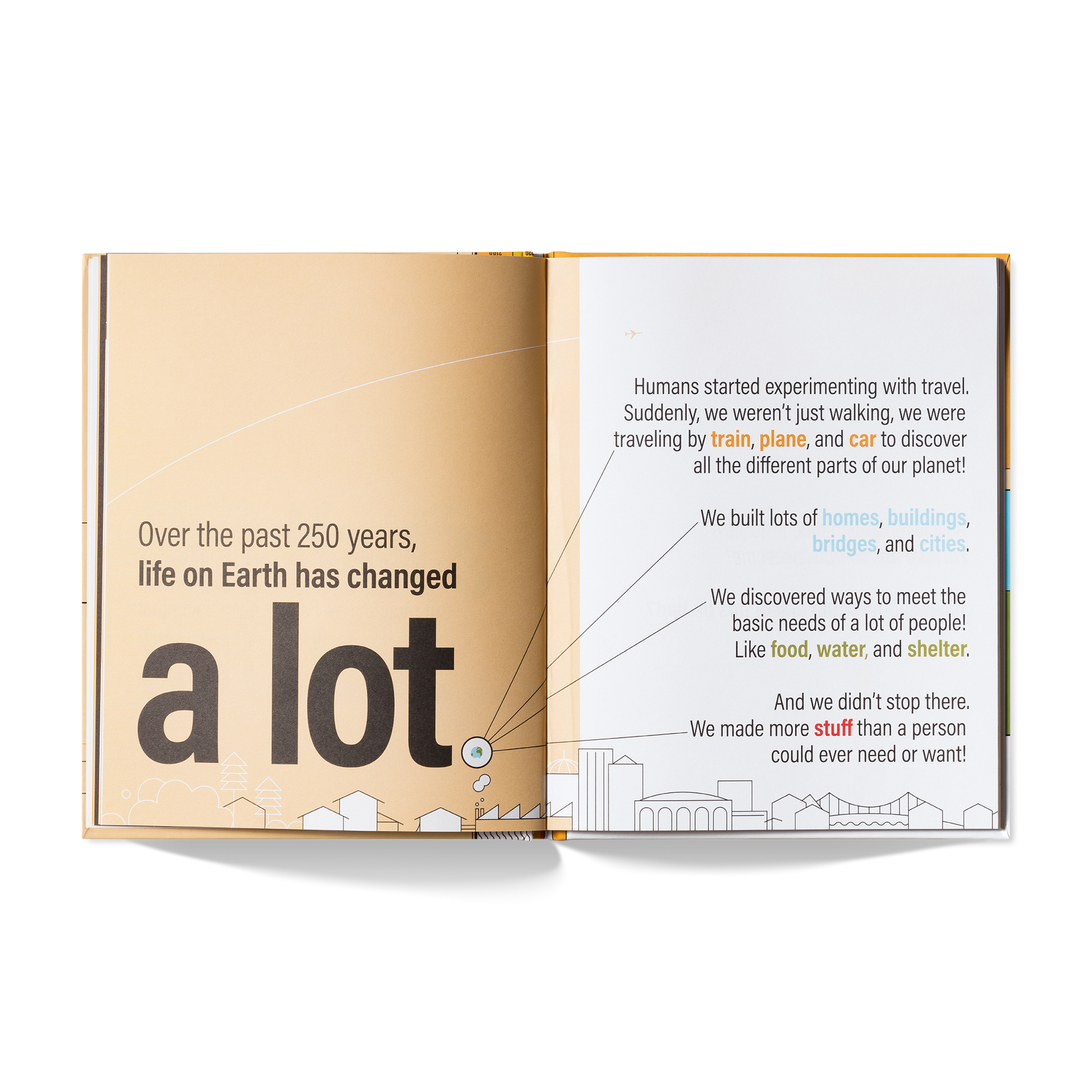 Example pages from “A Kids Book About Climate Change”