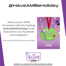 Load image into Gallery viewer, Image explaining the use of the social media hashtag, #HaveAMillieHoliday.
