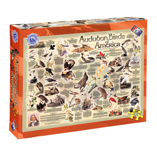 Image of the Audubon “Birds of America” Puzzle, in its box, on a white background.