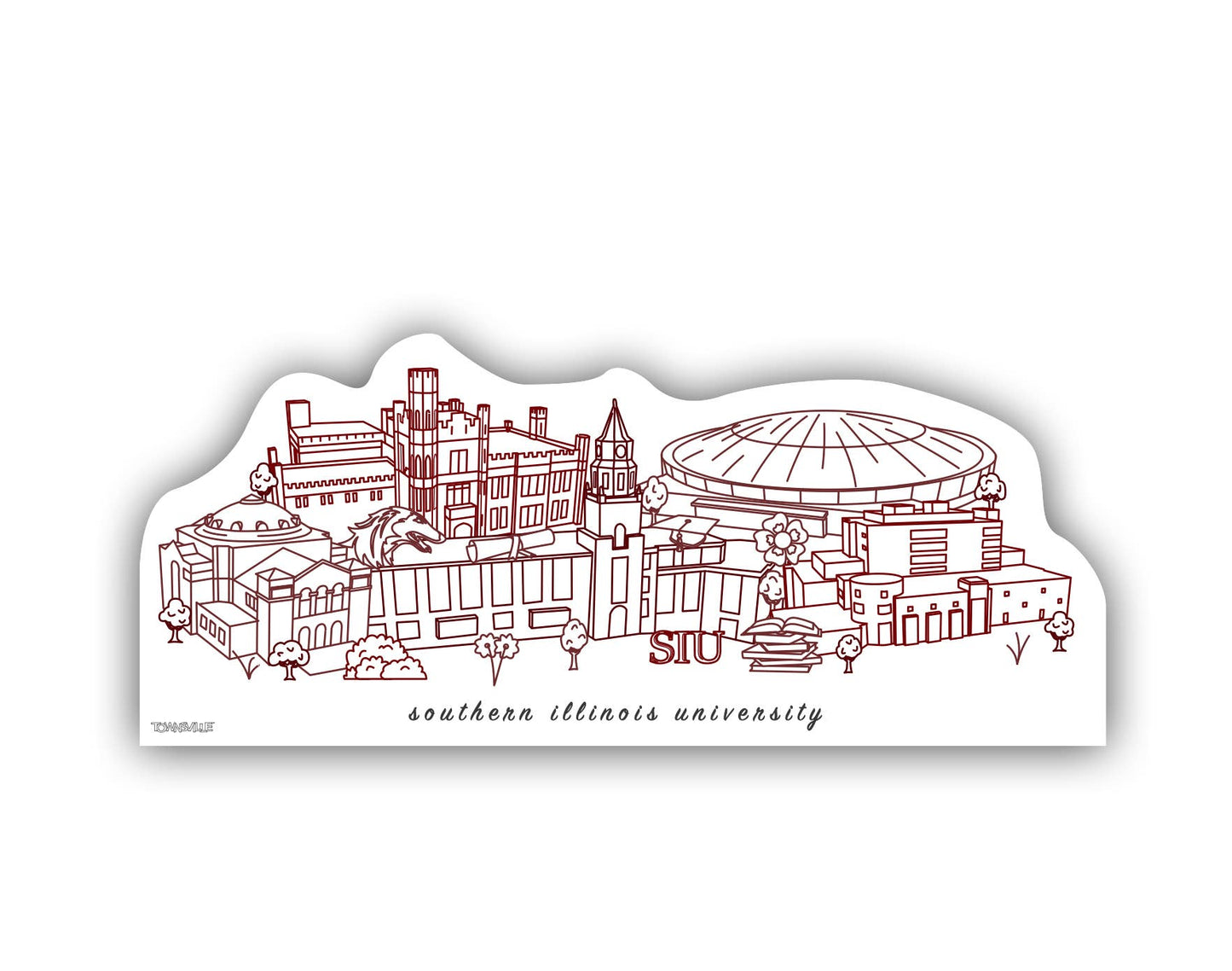 Southern Illinois University Minimalist Sticker