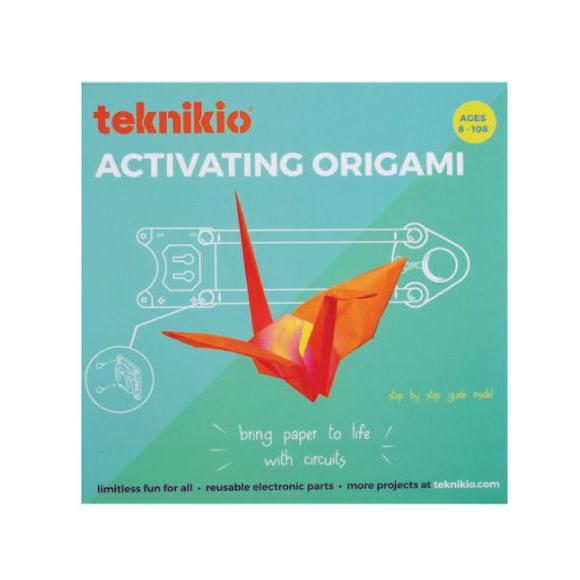 Photo of the cover of the Activating Origami Kit retail box.