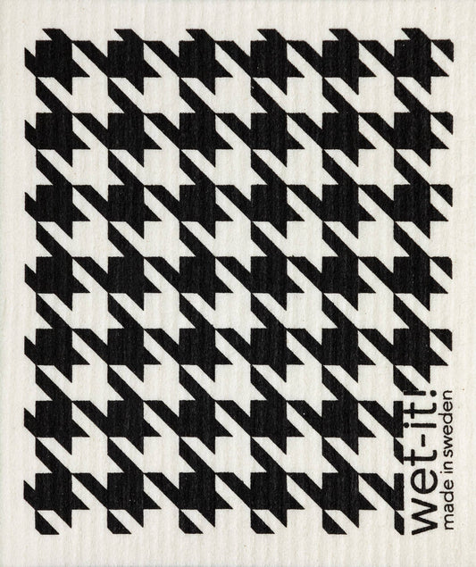 Houndstooth Black Swedish Cloth