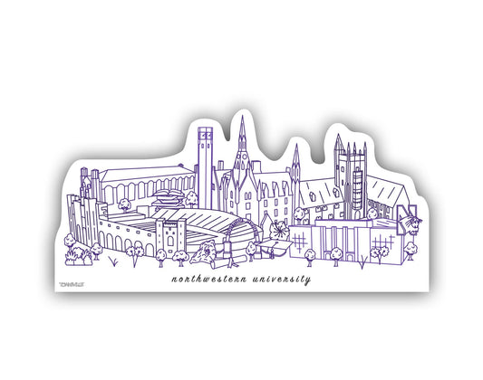 Northwestern University Minimalist Sticker