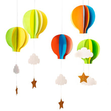 Load image into Gallery viewer, Sample photos of the hot air balloons from the Hot Air Balloon Room Decoration Kit.
