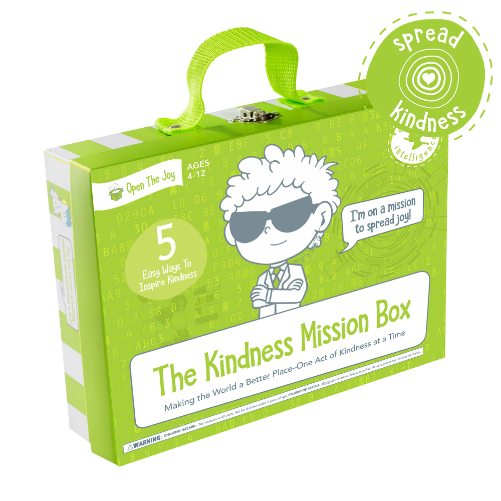 Image of the front of The Kindness Missions Box.