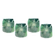 Load image into Gallery viewer, Image of the four “Italian Garden Landscape” Luminary Lanterns that come in a pack, on a white background.
