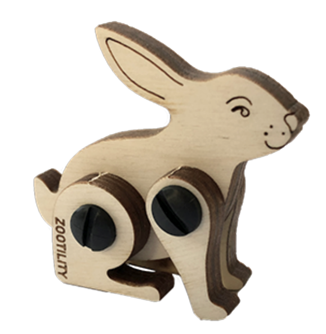 Photo of the “Rabbit” Animal DIY Kit, fully built.