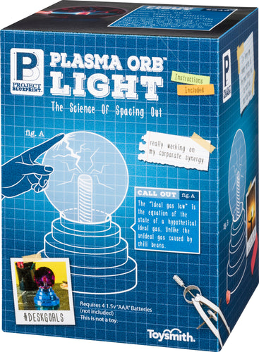 The box for the Plasma Orb Light by Toysmith.