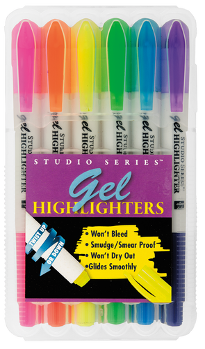 Photo of the Gel Highlighters, in their retail packaging.