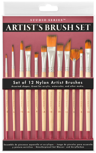 The retail packaging for the Studio Series Artist's Brush Set.