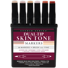 Load image into Gallery viewer, A front view of the STUDIO SERIES Skin-Tone Dual Tip Markers.
