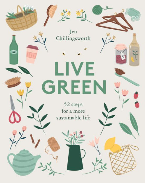 The cover design for “Live Green” by Jen Chillingsworth.