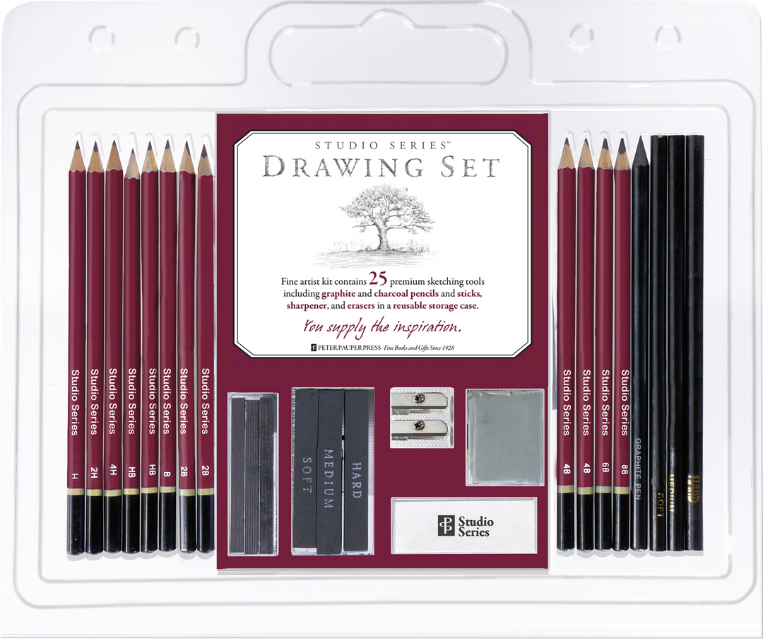 Image of the Studio Series 26-Piece Sketch & Drawing Pencil Set retail packaging.