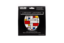 Load image into Gallery viewer, The front of the “Mona” Luminary Lanterns in its retail packaging.
