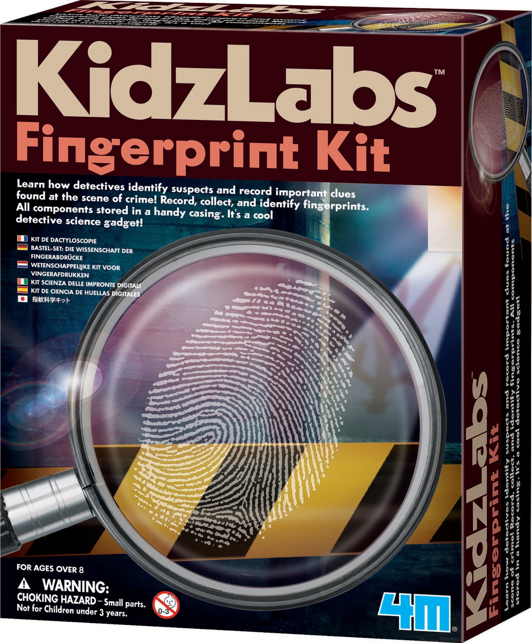 Image of the packaging for the Fingerprint Kit by KidzLabs.