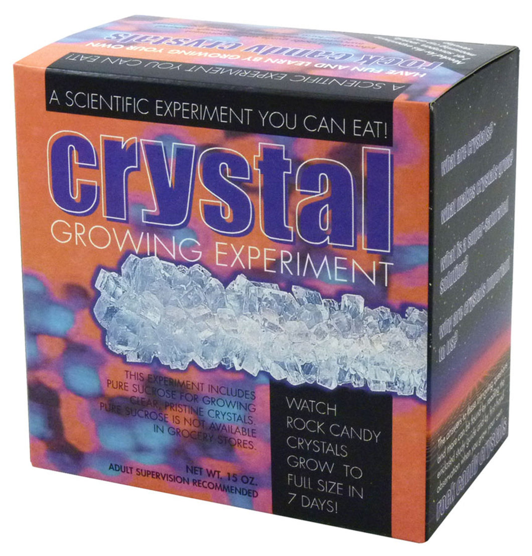 The retail box packaging for the Crystal Growing Experiment.