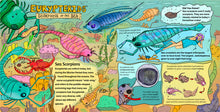 Load image into Gallery viewer, Example image of the Eurypterids spread pages from “Silurian Journey”. 
