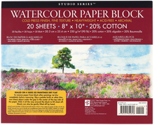 Load image into Gallery viewer, The cover for the STUDIO SERIES Watercolor Paper Block.
