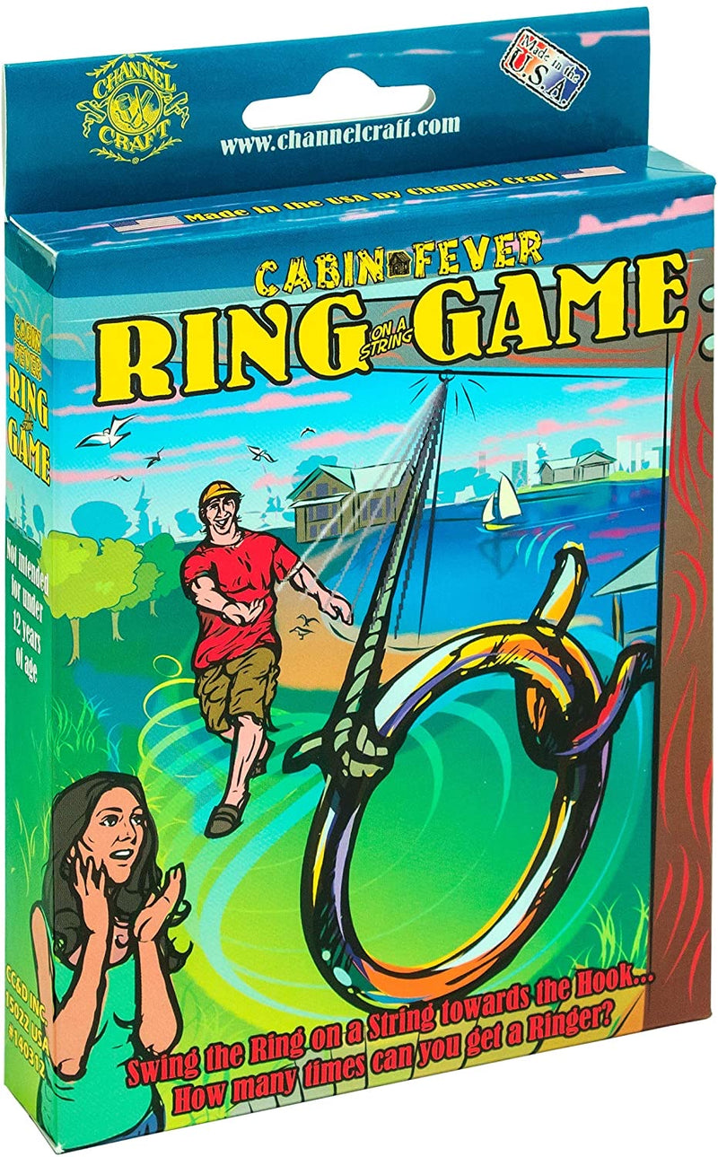Image of the Ring on a String Game, in its box packaging.