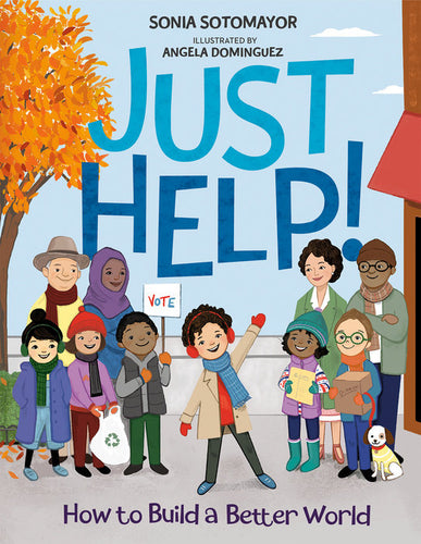 The book cover for “Just Help!” by Sonia Sotomayor.