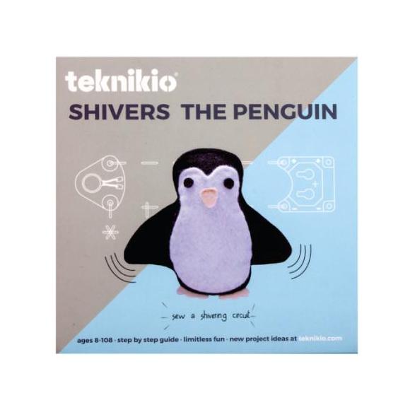 Stock image of the Shivers the Penguin Kit box packaging.